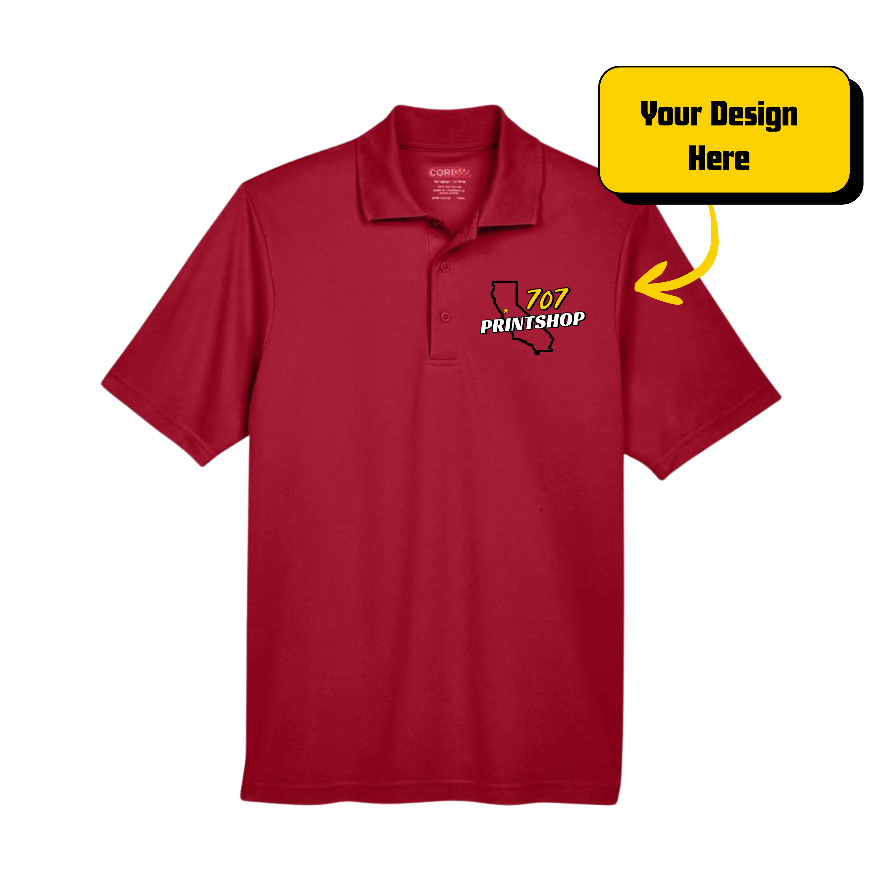 Core365 Polo - Embroidered Design